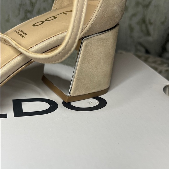 Aldo Tan and Silver Embellished Heels - Picture 5 of 14